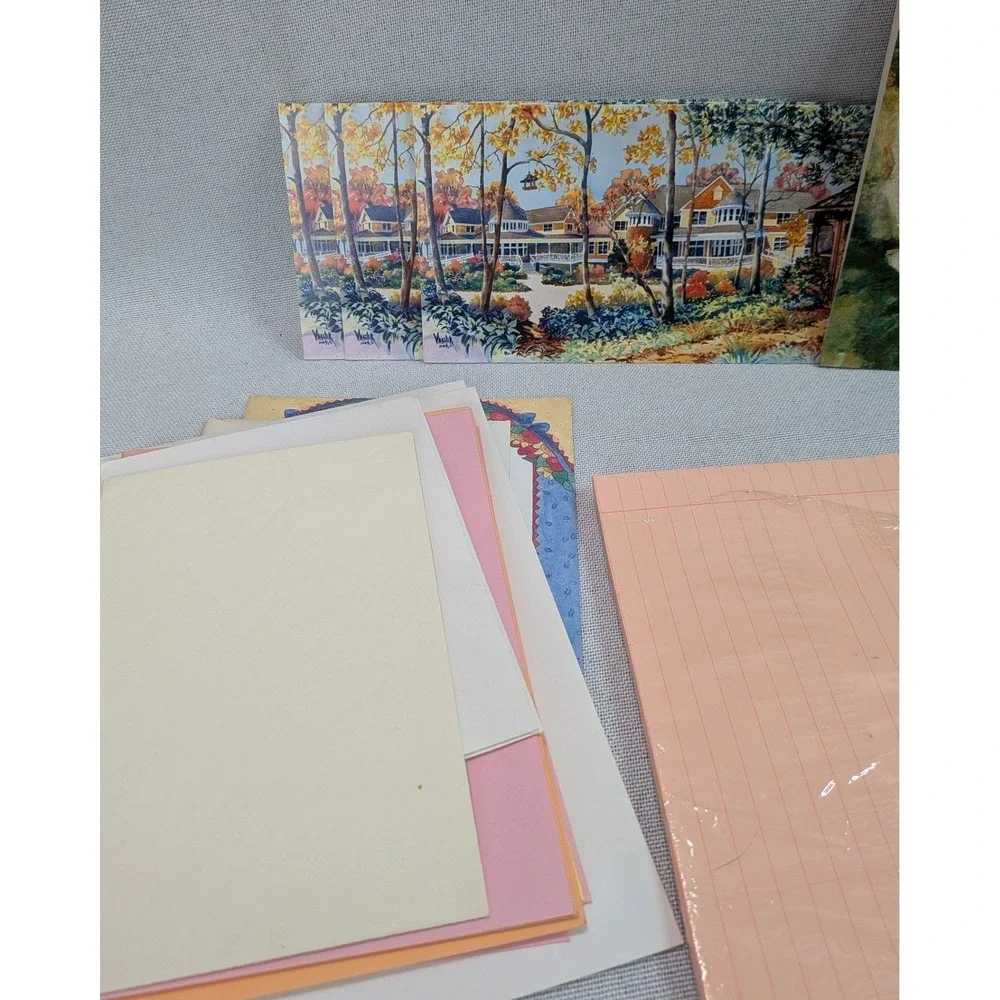 Unbranded Stationery Lot OS Multicolor Good Vintage Floral Landscape Paper